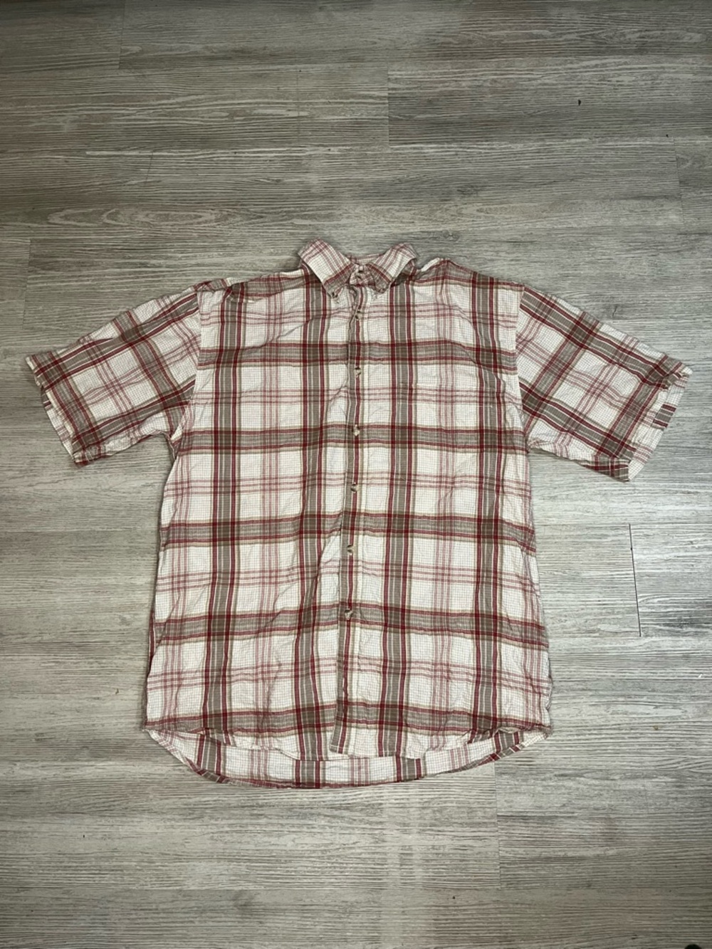 Faded Glory Button Up Plaid Shirt Cotton Size M Country